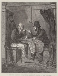 Ein New Yorker Kommunist, der ein Argument vorbringt